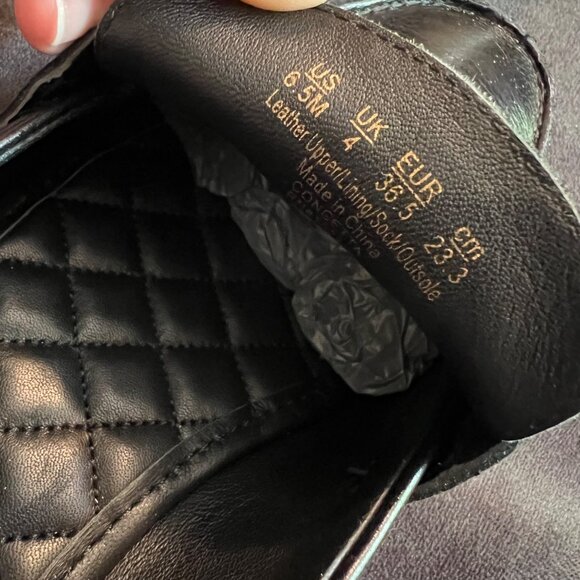 J McLaughlin Womens Concetta Black Leather Penny Loafer Flats Slip On size 6.5 - Picture 15 of 15